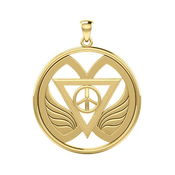 Peace of Feminine Power Solid Gold Pendant GPD5133 - Jewelry